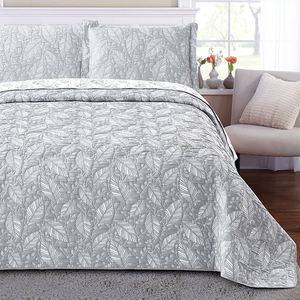 Couvre-<span class=keywords><strong>lit</strong></span> en jacquard polyester bleu fait main, style Kantha, taille Queen - Product Image 3