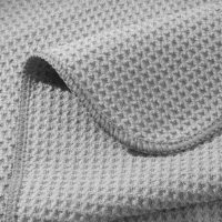 Serviettes de cuisine en microfibre gaufrée avec logo personnalisé DZ, douces, très absorbantes, sans peluches, chiffons à vaisselle, serviettes de nettoyage pour la cuisine