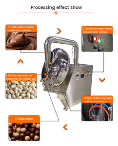 Machine de revêtement de chocolat de sucre Machine de revêtement d'arachide douce de gâteau 100Kg - Product Image 4
