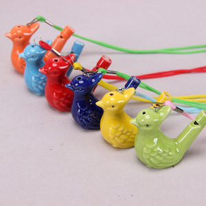 Sifflet d'oiseau en céramique au design personnalisé, figurine décorative pour la maison, chant de l'oiseau à pois, cadeau pour enfants - Product Image 5