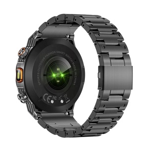AK81 Smart Watch with Flashlight Steel Strap 1.46" BT Call Heart Rate Monitor 100+ Sport Modes IP68 Waterproof Outdoor Sports - Product Image 4