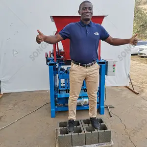 Maquinaria de fabricación de ladrillos SONGMAO 4-35A para hacer bloques de hormigón de bloques huecos/máquinas para hacer bloques de cemento precio