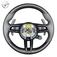 Volante Deportivo de Lujo YZ Personalizado en Cuero y Fibra de Carbono, 4 Brazos, 35 mm, Modelo PO06, para Porsche 718 Cayenne Panamera 911 Cayman