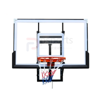 Cadre de planche de basket-ball trempé mural extérieur ou intérieur adulte norme nationale cerceaux de basket-ball planches transparentes