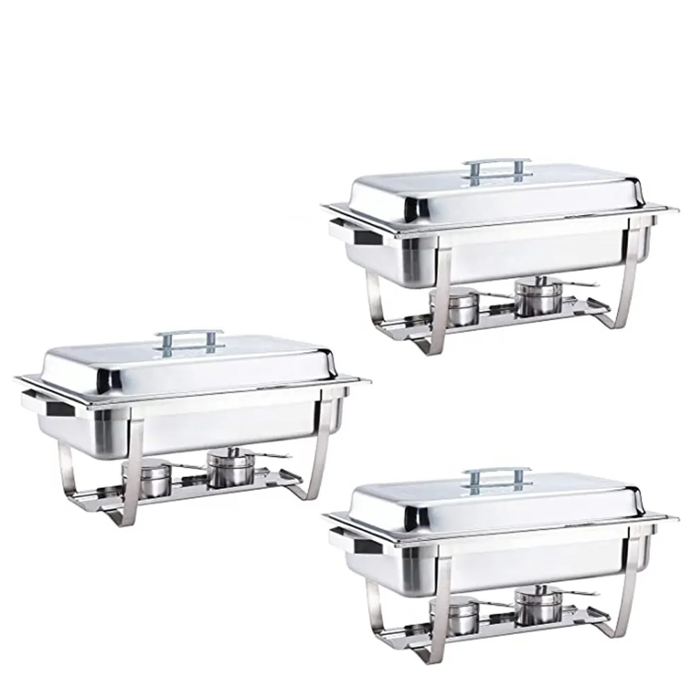 Bestverkopende Zilveren Catering Roestvrijstalen Serveerschaal Etenwarmer Voor Buffet