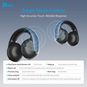 Casque Bluetooth NCC LY-0401 à oreille ouverte avec affichage numérique, Bluetooth 5.4 et autonomie de 30h (Noir) - Product Image 4