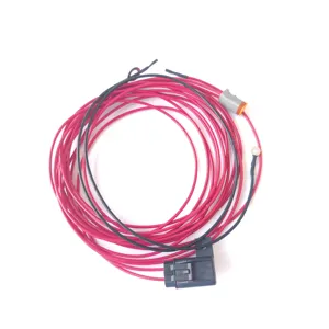 custom battery wire harness with dt deutsch 2 pin female connector dt06-2s and inline fuse holder for boat marine wiring harness