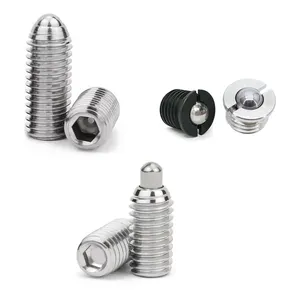 Metric Stainless Steel 304 Hex Socket Grade Cup Ball Head Positioning Screw Plunger Set Spring Grub Ball Point Set Screw