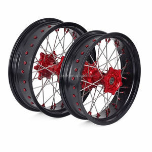Jeu de roues EXC 2008 21 18 19 en aluminium CNC personnalisé Supermoto <span class=keywords><strong>Supermotard</strong></span> Motocross Enduro Racing Roues avant et arrière Jantes - Product Image 5