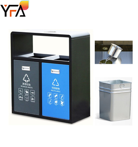 Ngoài Trời Thương Mại Gỗ Và Kim Loại Thùng Rác Có Thể Cho Thành Phố Đường Phố Và Công Viên 4 Trong <span class=keywords><strong>1</strong></span> Đường Phố Rác Bin Công Cộng Tái Chế Bin - Product Image 4