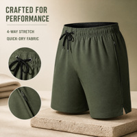 Shorts Bermuda Décontractés pour Hommes XL avec Poche Zippée, Séchage Rapide, en Polyester, pour Course, Fitness, Basketball, Sportswear, Taille Élastique, OEM