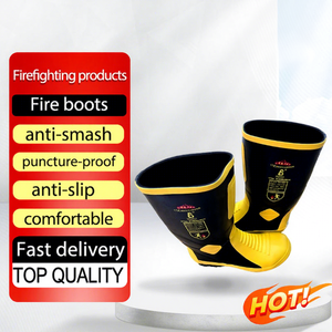 Bottes de pompier AmpsafeX certifiées CCC, en caoutchouc, haute isolation thermique, 17 modèles personnalisables, directement de l'usine - Product Image 1