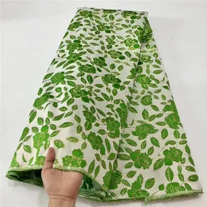 Jolie jupe en dentelle brodée de l'usine chinoise pour femmes, nouveau modèle de printemps, tissu de brocade organza de fête de 5 yards pour femmes