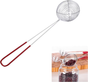 Usine en gros résistance aux hautes températures en acier inoxydable perle cuillère écumoire fendue cuillère à fondue <span class=keywords><strong>filet</strong></span> passoire - Product Image 4