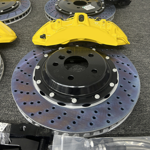 Étrier de frein à six pistons jaune fluorescent HSL, disque de frein perforé et ventilé de 380 mm pour Volkswagen T-Cross <span class=keywords><strong>Taigo</strong></span> Taos Atlas - Product Image 1