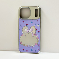 Coque de téléphone de luxe antichoc en TPU+PC argentée avec miroir pour iPhone 17 Pro Max