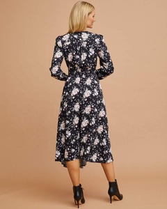 Suave y transpirable impreso rayón ropa de <span class=keywords><strong>maternidad</strong></span> de la frente de agradable Casual vestido de lactancia para posparto madre - Product Image 6