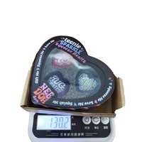 Produit transfrontalier très populaire : NeeDoh Teenie Sparkle Hearts, édition limitée Saint-Valentin, mini cœur souple anti-stress unisexe