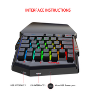 K99 Ergonomik RGB Mekanik Oyuncu Klavyesi ve Mouse Seti Tek Elle Kullanımlı Kablosuz USB Telefon Tablet İçin