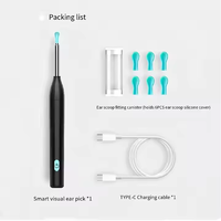 Nettoyant Auriculaire Visuel Intelligent et Curette Sans Fil pour Cérumen avec Caméra, Outil de Retrait de Cérumen, Outil de Maquillage Aérographe Intelligent