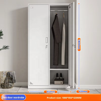 Armoire Vestiaire Métallique Suspendue à Deux Portes en Acier avec Serrure pour École, Dortoir, Bureau ou Vestiaire