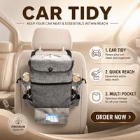 Organisateur de siège de voiture multi-poches, sac de rangement de voyage, protection de siège pour les voyages en voiture, avec des poches de grande capacité pour les voitures familiales