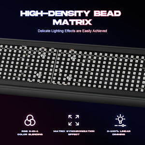 Aura Pulse 120 - <span class=keywords><strong>Lumière</strong></span> de scène LED Wash Strobe 120W, <span class=keywords><strong>lumière</strong></span> de scène professionnelle à matrice, DMX512, DJ, bar, fête, mariage, concert, théâtre, club - Product Image 5