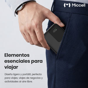 Batterie externe Miccell avec charge rapide PD 22,5 W et affichage numérique, comme chargeur portable pour les voyages et les professionnels - Product Image 3