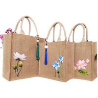 Sacs à provisions en Jute de transport pliable, recyclage naturel bon marché, usine