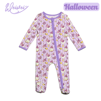 Pyjama en bambou personnalisé WEIWEI, ensemble barboteuse pour bébé, pyjama en bambou pour enfants, pyjama personnalisé pour enfants
