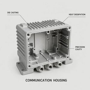 Boîtier en aluminium moulé sous pression pour équipement de télécommunication 5G YF, étanche IP67, revêtement poudré/sablage - Product Image 3