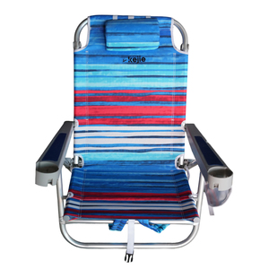 Silla de Playa Plegable de Aluminio Kejie, Suministro Directo Personalizado, Respaldo Reclinable, Reposabrazos, para Pesca, Ocio, Parque, Aire Libre, 250lbs - Product Image 2