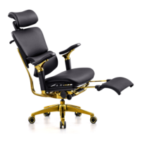 Chaises de bureau de direction ergonomiques haut de gamme de luxe en gros, chaises de réunion en cuir pour patron, accoudoirs 7D