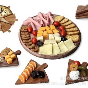 Bandeja de madera para dividir pizzas, divisor de pizzas creativo con asa, bandeja de madera portátil para pizzas para restaurantes al aire libre - Product Image 5