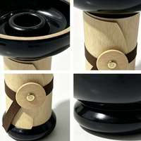 Support de chicha en bois noir fait main pour foyer et charbon – Accessoire pour narguilé