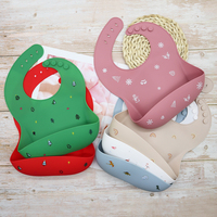 Aangepaste Wegwerp Waterdichte Afneembare Siliconen Baby Organische Feeding Slabbetjes