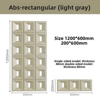 ABS neuf grilles plastique acier PU ciment composant bloc cloison creux décoratif décoration intérieure tête de porte culturelle Antique
