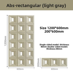 ABS neuf grilles plastique acier PU ciment composant bloc <span class=keywords><strong>cloison</strong></span> creux décoratif décoration intérieure tête de porte culturelle Antique - Product Image 3