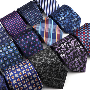 <span class=keywords><strong>Cravate</strong></span> Classique pour Homme d'Affaires, Formelle, <span class=keywords><strong>Rayée</strong></span>, Jacquard à Pois, pour Mariage, Largeur 8CM, 1200 Aiguilles - Product Image 1