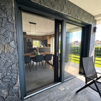 Grilles de fenêtres en aluminium de luxe KOJOON pour fenêtres coulissantes, conception personnalisée de grille de fenêtre coulissante en verre pour la maison