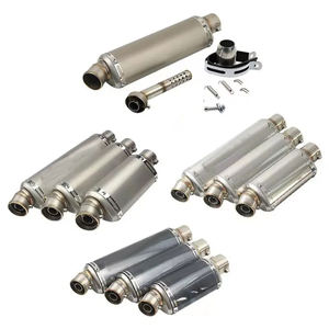 CHMotor - Silenciador de Escape Universal de Acero Inoxidable de 51 mm para Motocicleta, Tubo de Escape de 310, 370, 440 mm, 100cc-<span class=keywords><strong>1000cc</strong></span>, <span class=keywords><strong>ATV</strong></span>, GP, Scooter para Fz6 - Product Image 5