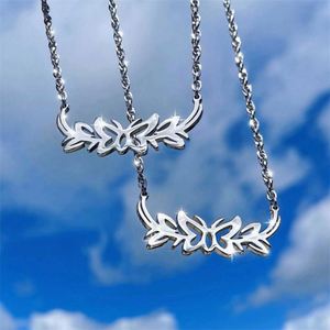 Fashionable Simple Hollow Out Stainless Steel Jewelry butterfly <b>Necklace</b> for Women - Product Image 4