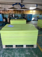 Piring PU kuning transparan elastis tinggi karet berkekuatan luar biasa pelat Rib sapi poliuretana lembaran karet kualitas tinggi