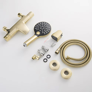 Brushed Brass Single Handle Modern Rainfall Shower <b>Set</b> With Ceramic Core Pause & Soft <b>Spray</b> Wall-Mounted Shower HD-TF042 Elegant - Product Image 6