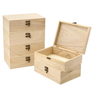 Caja de Almacenamiento de Madera de Paulownia, Rectangular, Apilable, para Regalos y Manualidades, Grosor Personalizable, Caja de Madera Maciza - Product Image 1