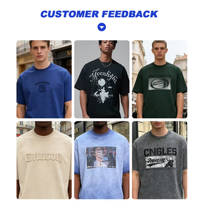 T-shirt surdimensionné pour homme 100% coton Impression graphique personnalisée - Product Image 4
