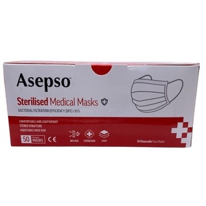 Masques chirurgicaux jetables, paquet de 50, pour usage médical - Product Image 2