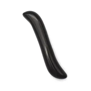 Schlussprodukte 2024 schwarzer Obsidian Yoni-Stift Dildo Kristall Heilungstein schwarzer Yoni-Massagestift gebogener Yoni-Stift Sexspielzeug für Damen