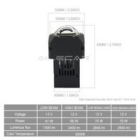 2.0 pouces voiture Bi LED projecteur lentille matrice Laser phares 70W super haute luminosité led phares