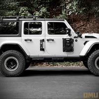 Marchepieds latéraux tout-terrain en aluminium et fibre de carbone OMU, ensemble complet pour Jeep Wrangler JL 2018-2025, style sportif noir, installation facile